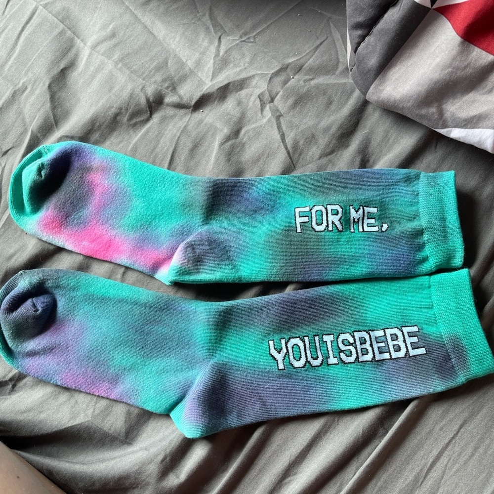 Avani "If you don't love me" tie die socks